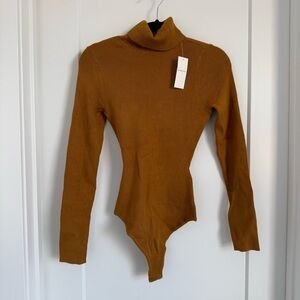 Abercrombie & Fitch Brown Long Sleeve Bodysuit. NWT